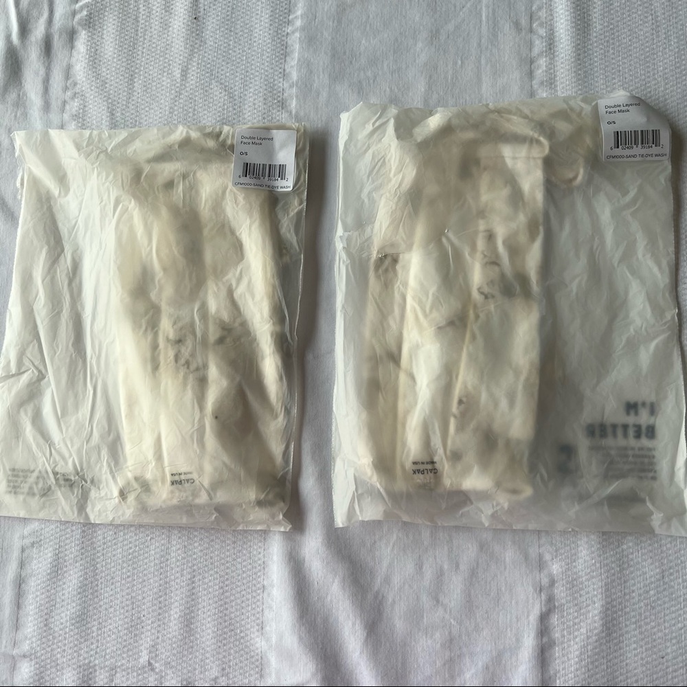Calpak 100% Cotton Tie-Dye Wash Color Double Layered Face Masks (pair) - Picture 2 of 4